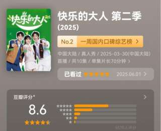 豆瓣8.6！沈月和朋友们顺利成为“一个快乐的大人”