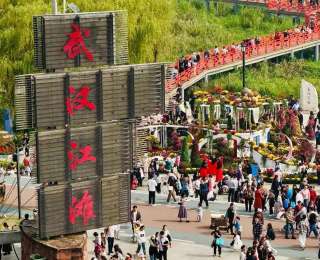 金菊鋪錦映江城，志愿紅暖賞菊路，武漢文旅志愿者護航金秋菊展