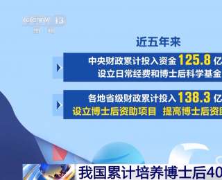 我國累計(jì)培養(yǎng)博士后40多萬人