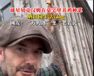 贝克汉姆在豪宅养鸡种菜，分享田园生活：洋葱、卷心菜、羽衣甘蓝长势喜人