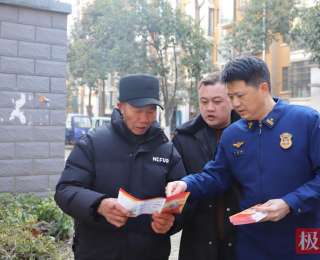 湖北江陵消防开展住宅小区消防宣传活动
