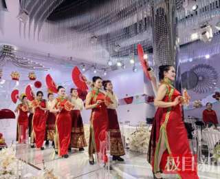 咸安一协会用“旗韵艺术”迎新年