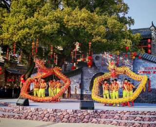 600多年历史的古村落里演村晚