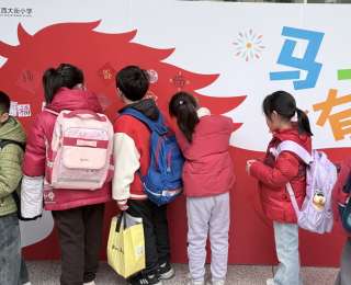 马年启新，汉阳学子踏金蹄、贴福马，化身志愿小卫士守护家园